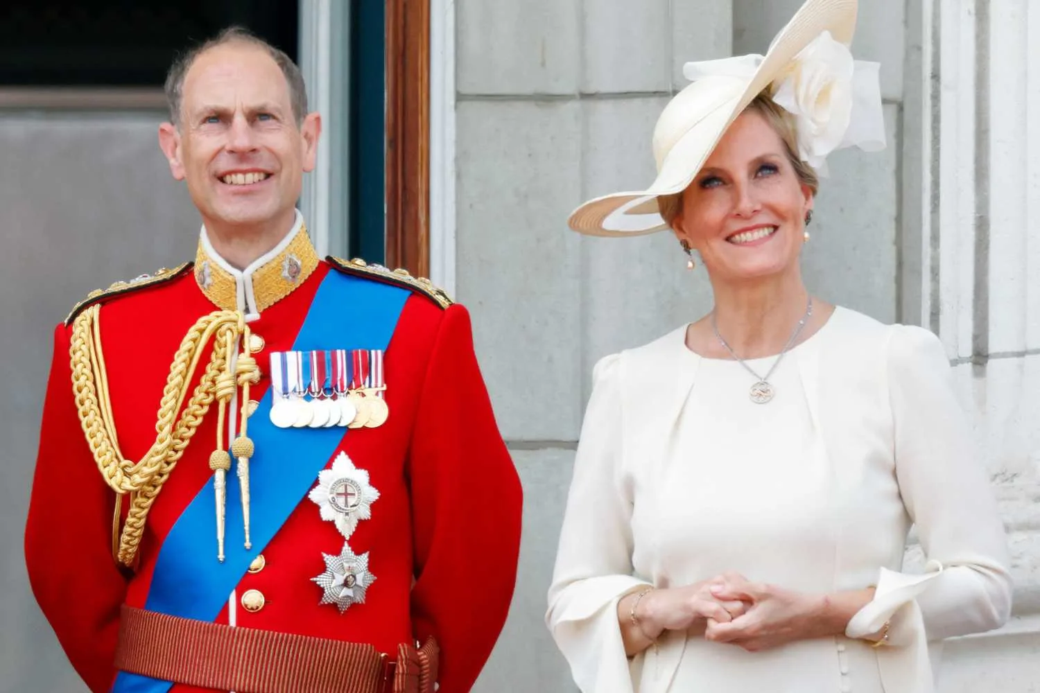 Prince Edward in uniform and Princess Sophie at the Trooping the Colour