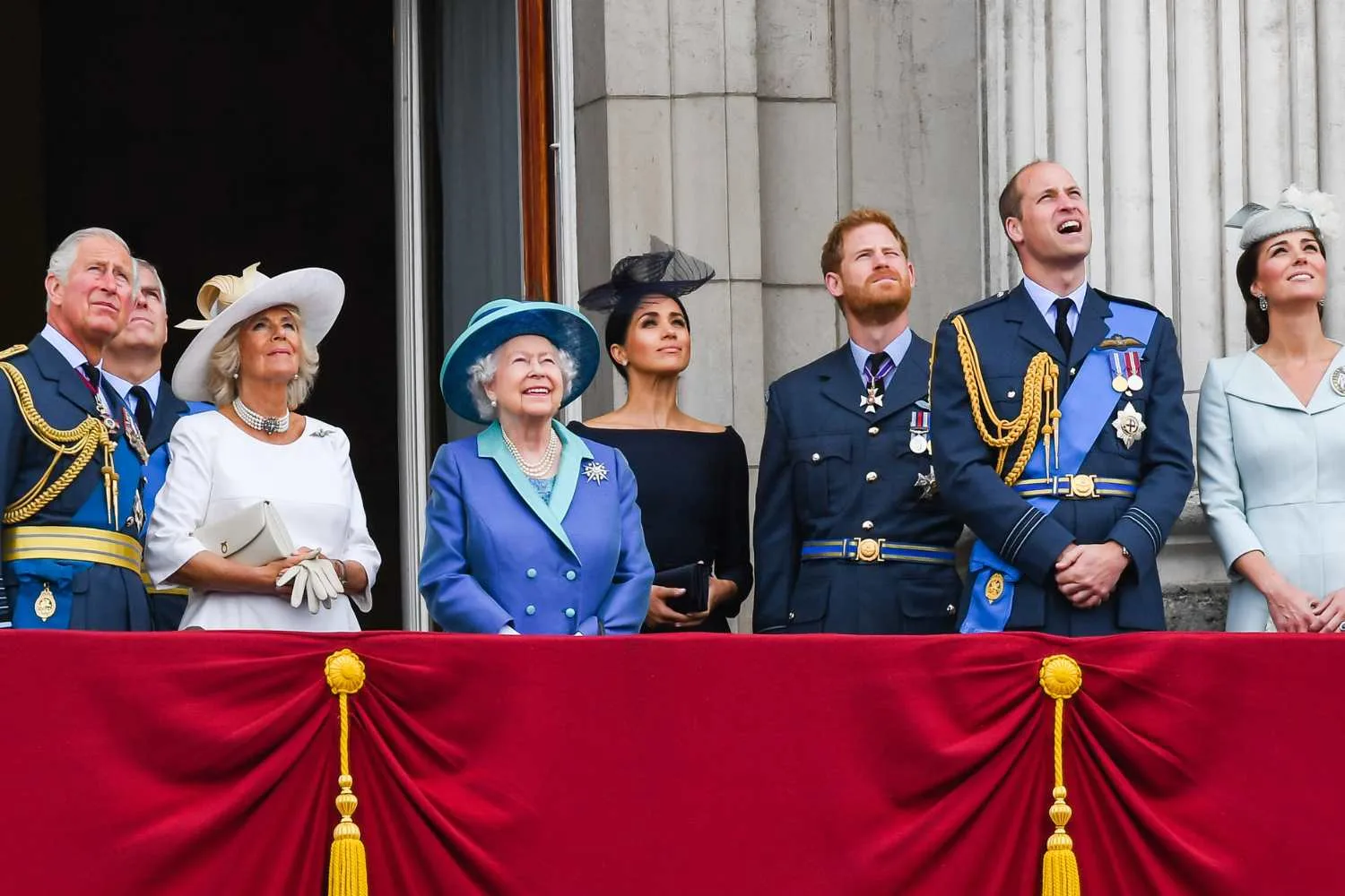 Royal Family watching the centenary flypast