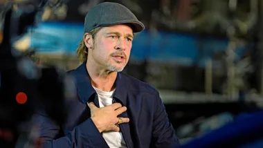 Brad Pitt looking serious