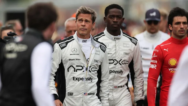 Brad Pitt races to the finish line in new Formula 1 movie