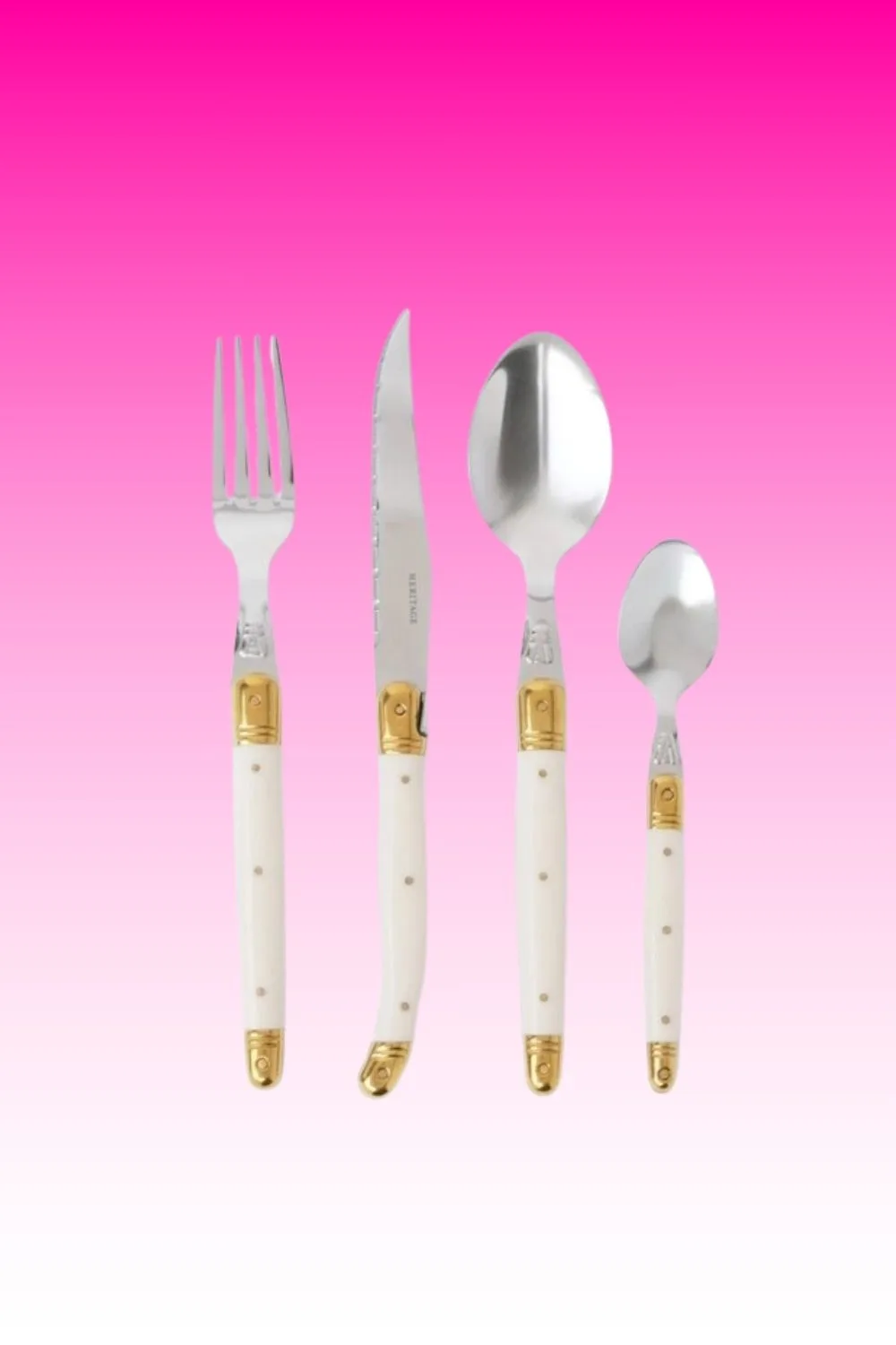 Gold and ivory cutlery