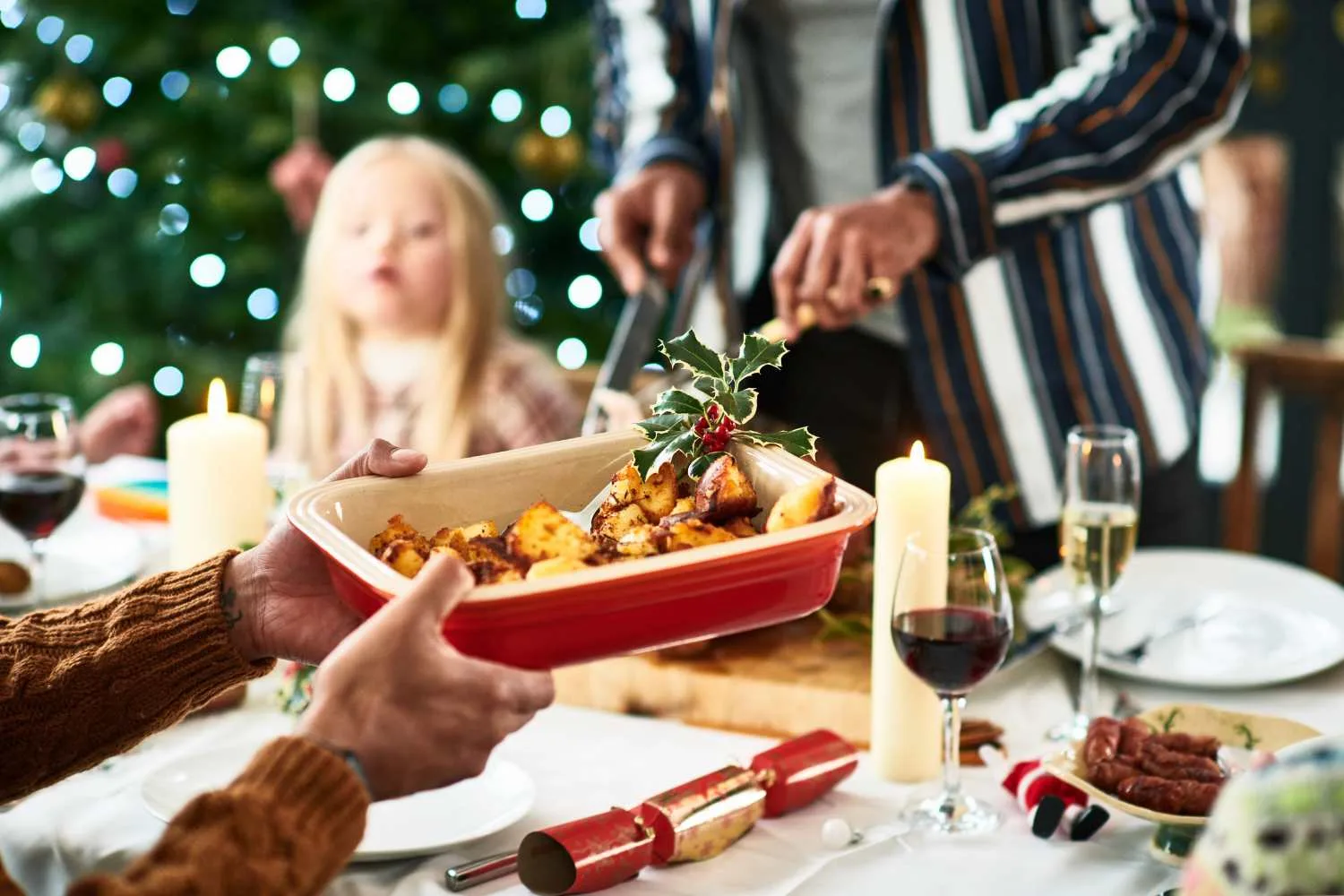 Christmas potatoes and red wine 