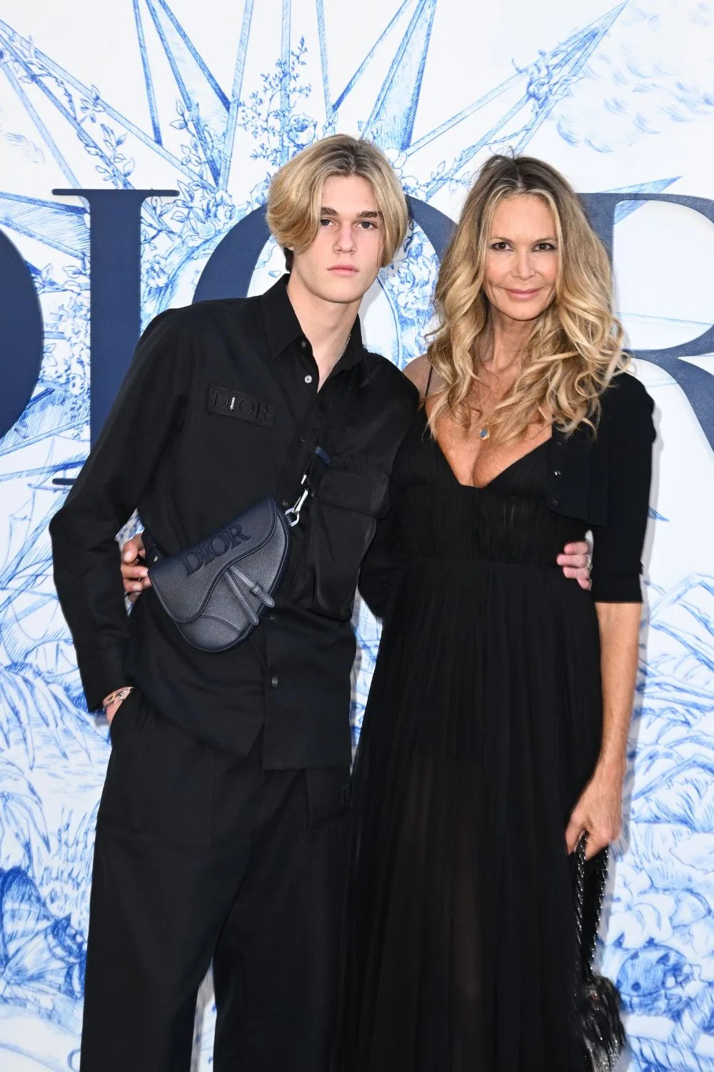 Elle Macpherson and her son Cy