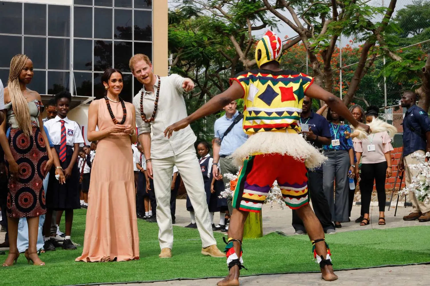 Harry and Meghan during their visit to Nigeria 