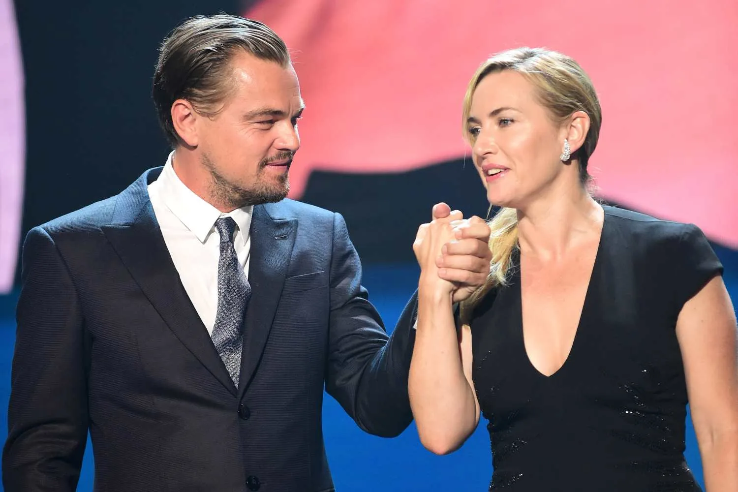 Leonardo and Kate on stage 