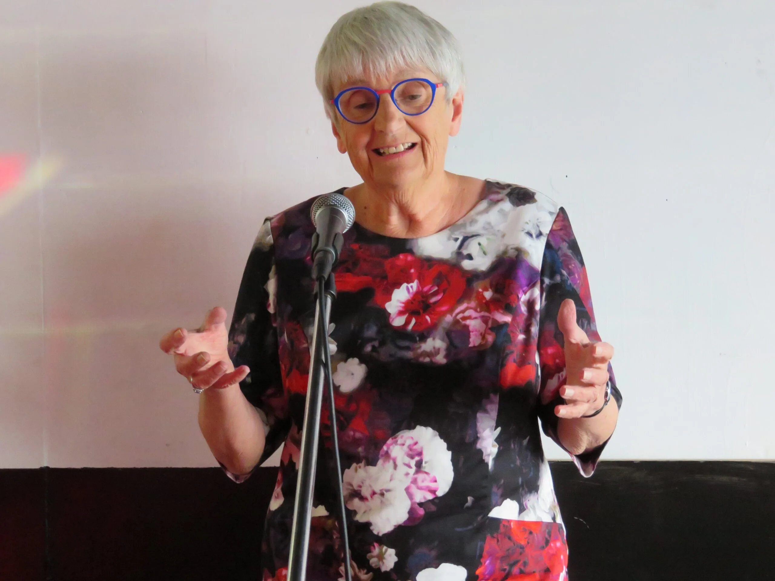 Me on stage at the Backroom Comedy, Nelson. (Image: Supplied)