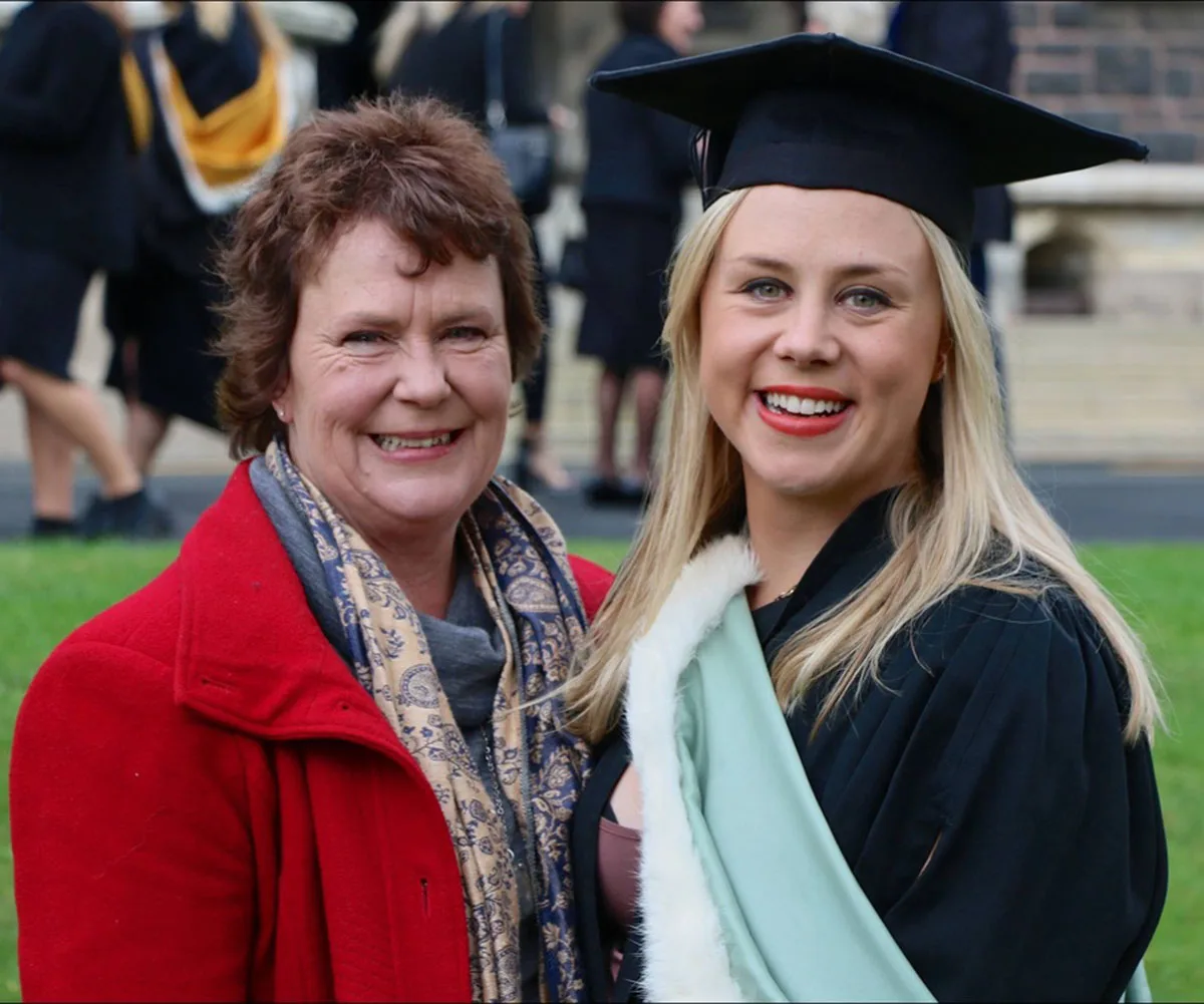 Sarah Robb and her mum. (Image: Supplied)