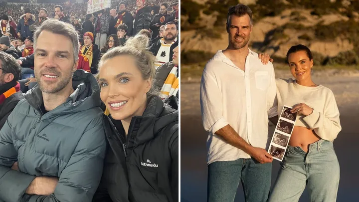 Beloved sports presenter Abbey Holmes reveals she’s pregnant with her first child