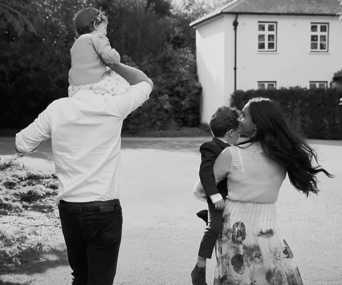 Prince Harry and Meghan Markle with their children Archie and Lilibet