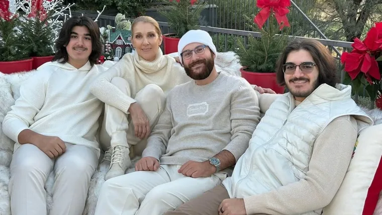 Céline Dion shares rare picture with her three boys in honour of her late husband René Angélil