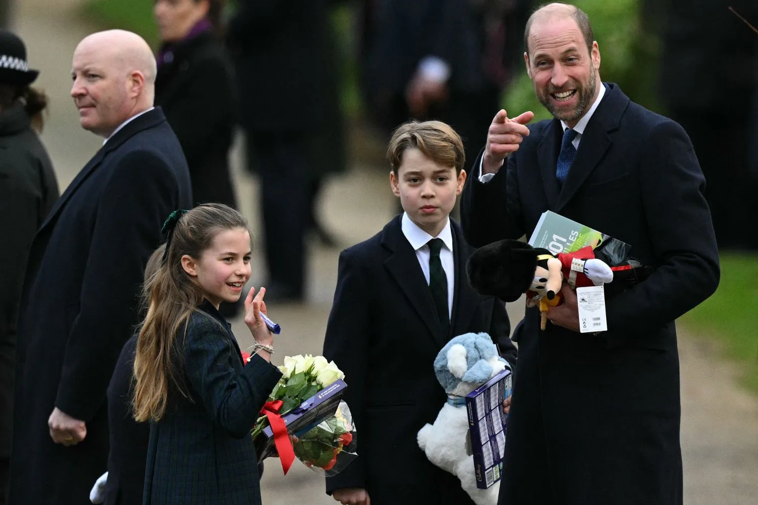 Prince George, Princess Charlotte and Prince William