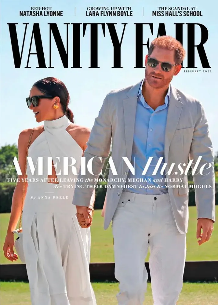 vanity fair cover of meghan and harry