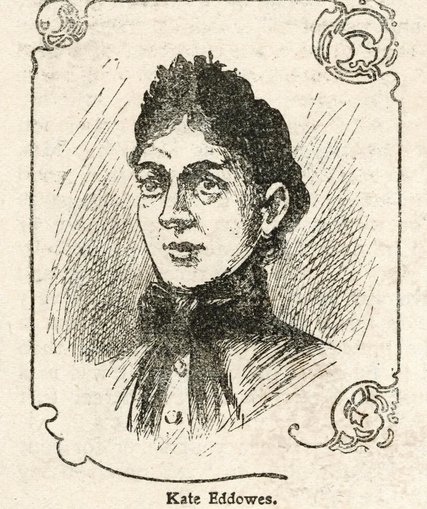 A portrait drawn of a women in the 1800s.