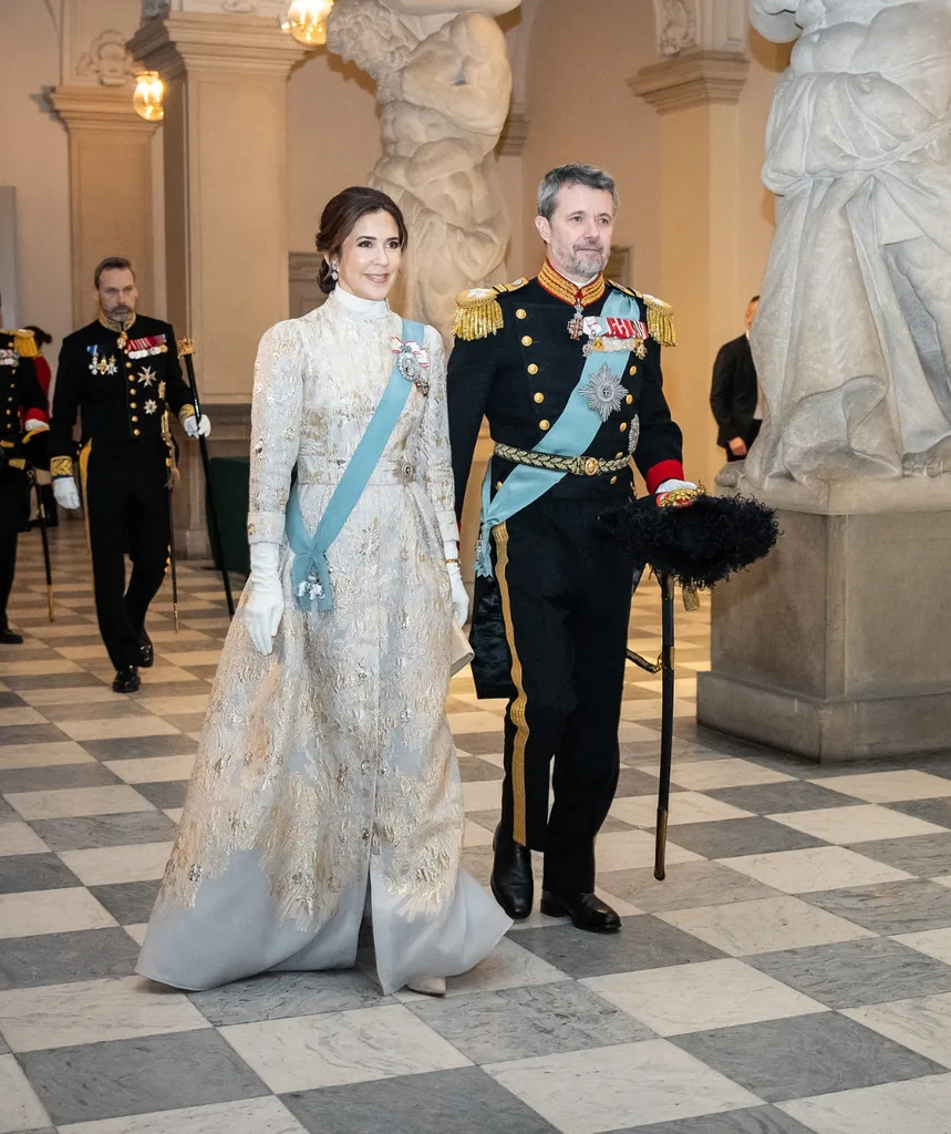 King Frederik and Queen Mary hosted their first New Year's gala dinner.