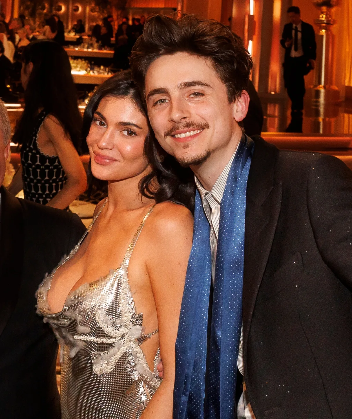 Kylie Jenner and Timothee Chalamet pose at the 82nd Annual Golden Globes