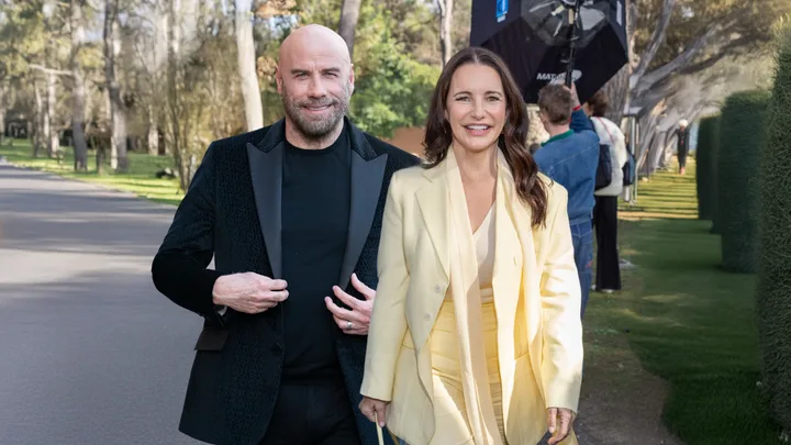 John Travolta and Kristin Davis