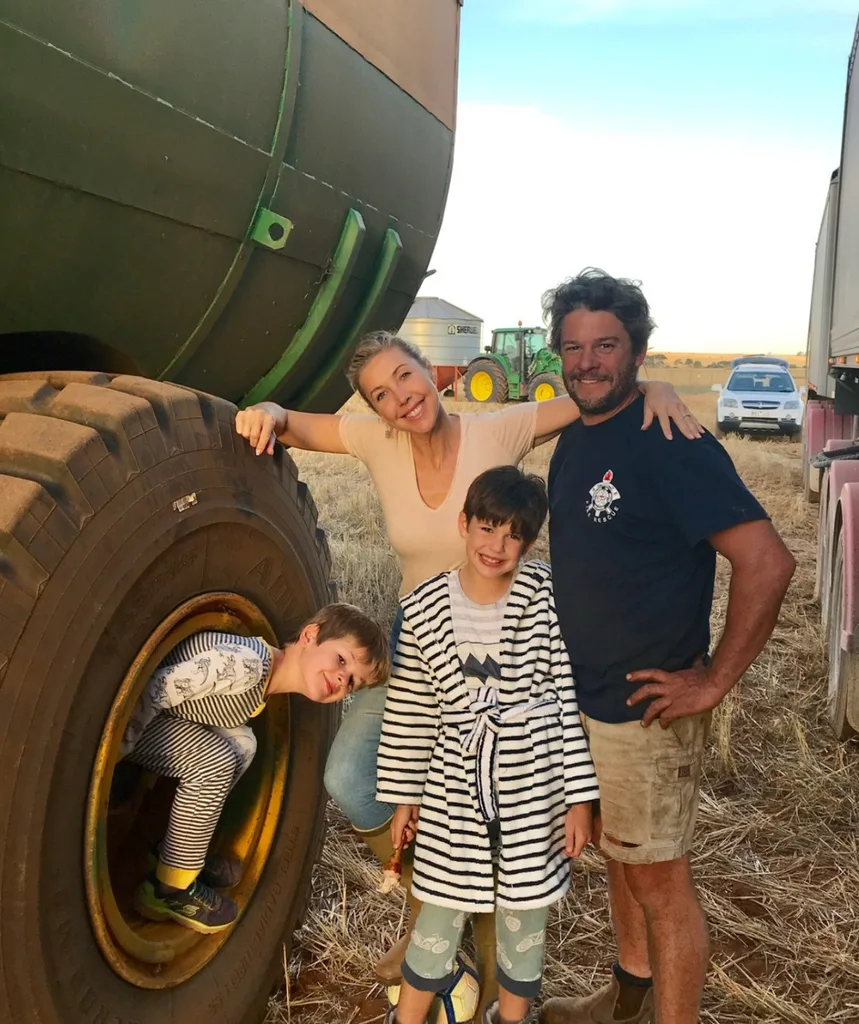 Catriona and family at home on the farm