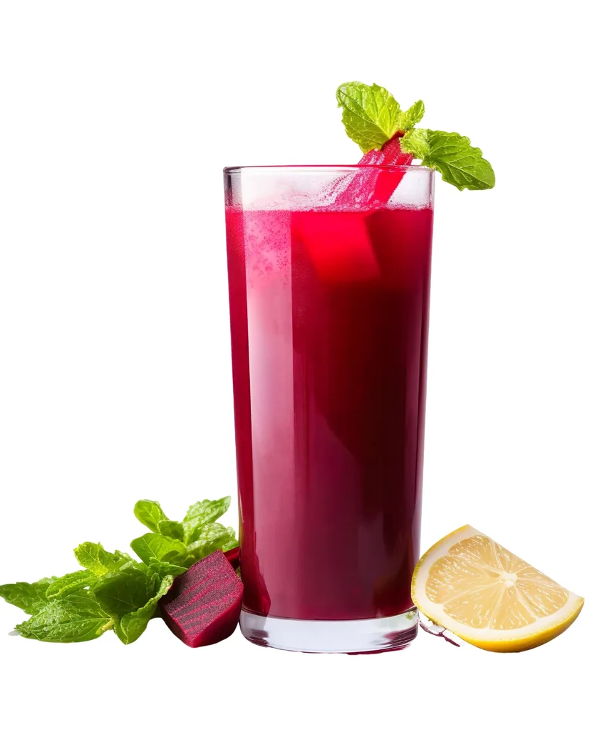A glass of beetroot juice