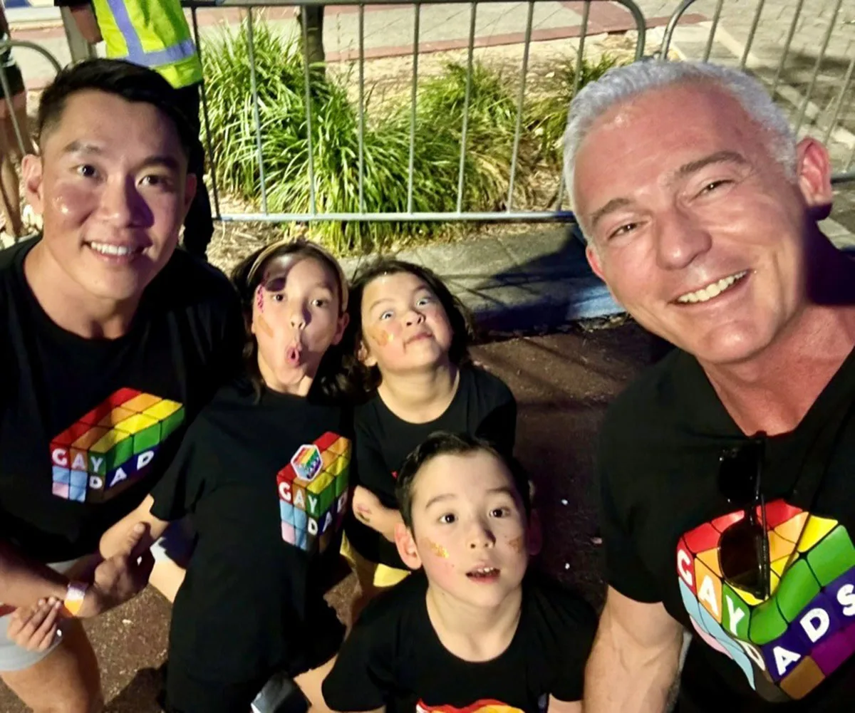 Our family at the 2023 Pride Parade in Perth. (Image: Supplied)