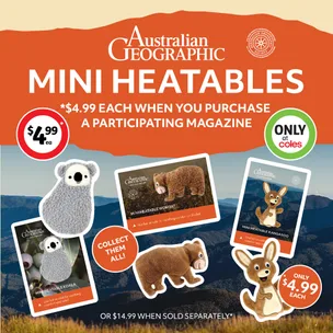 Australian Geographic Mini Heatables  – just $4.99 with your favourite magazine at Coles!