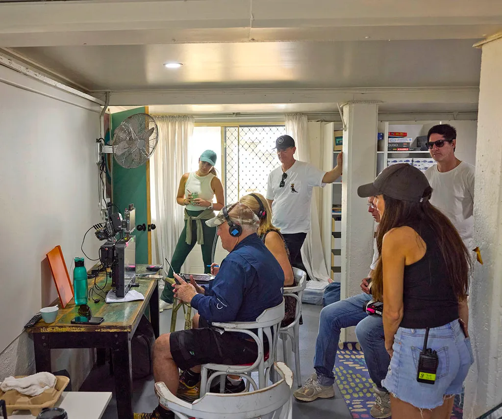A small but mighty production crew decamped to Queensland to film.