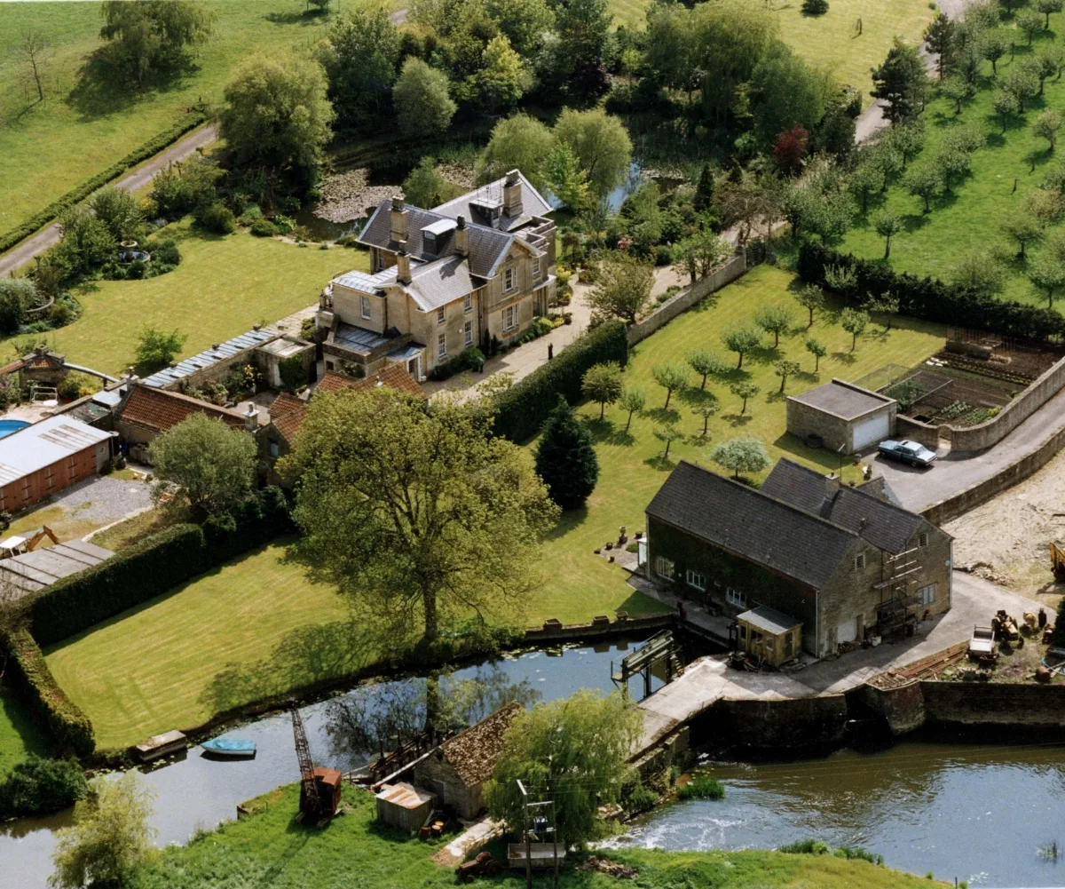 Queen Camilla was fearing for her safety after someone tried to buy the property next door to her beloved Ray Mill Estate (top). (Image: Shutterstock)