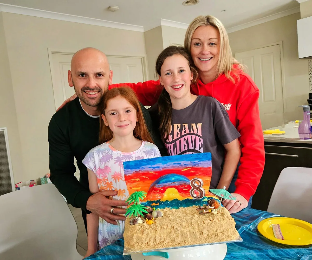 Paul and I with our girls Aoife and Kiera. (Image: Supplied)