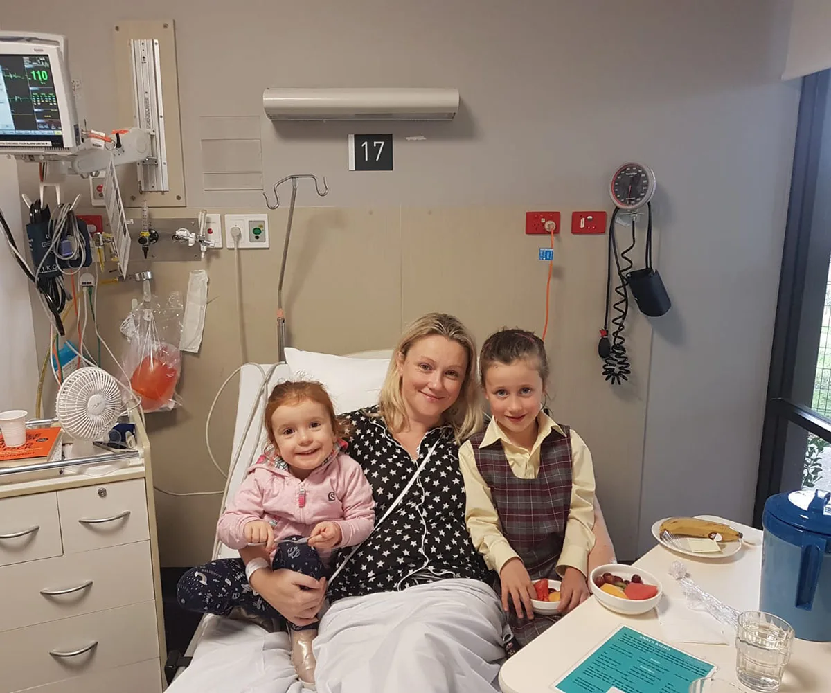 Kiera, Aoife and I in the Cardiac unit during a 4 week stay in 2018. (Image: Supplied)