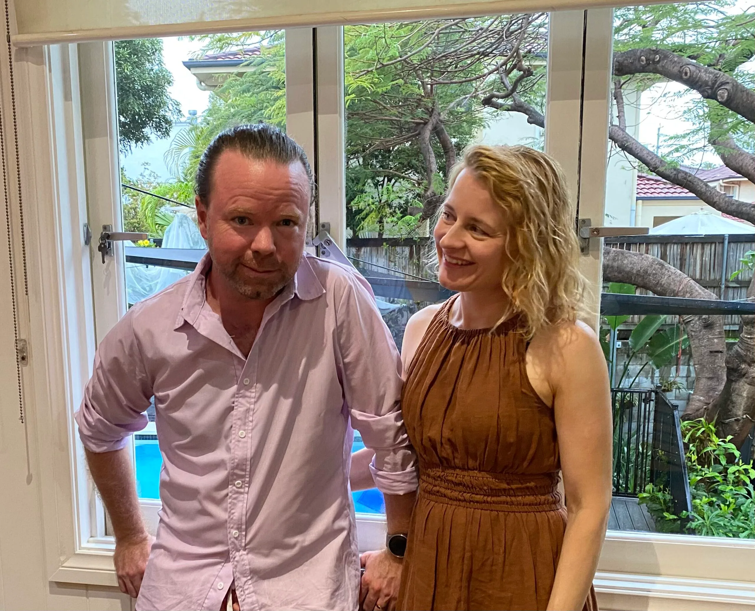 Renting the pool and a granny flat under the house has helped Marlene (right) and Daniel (left) stay afloat.