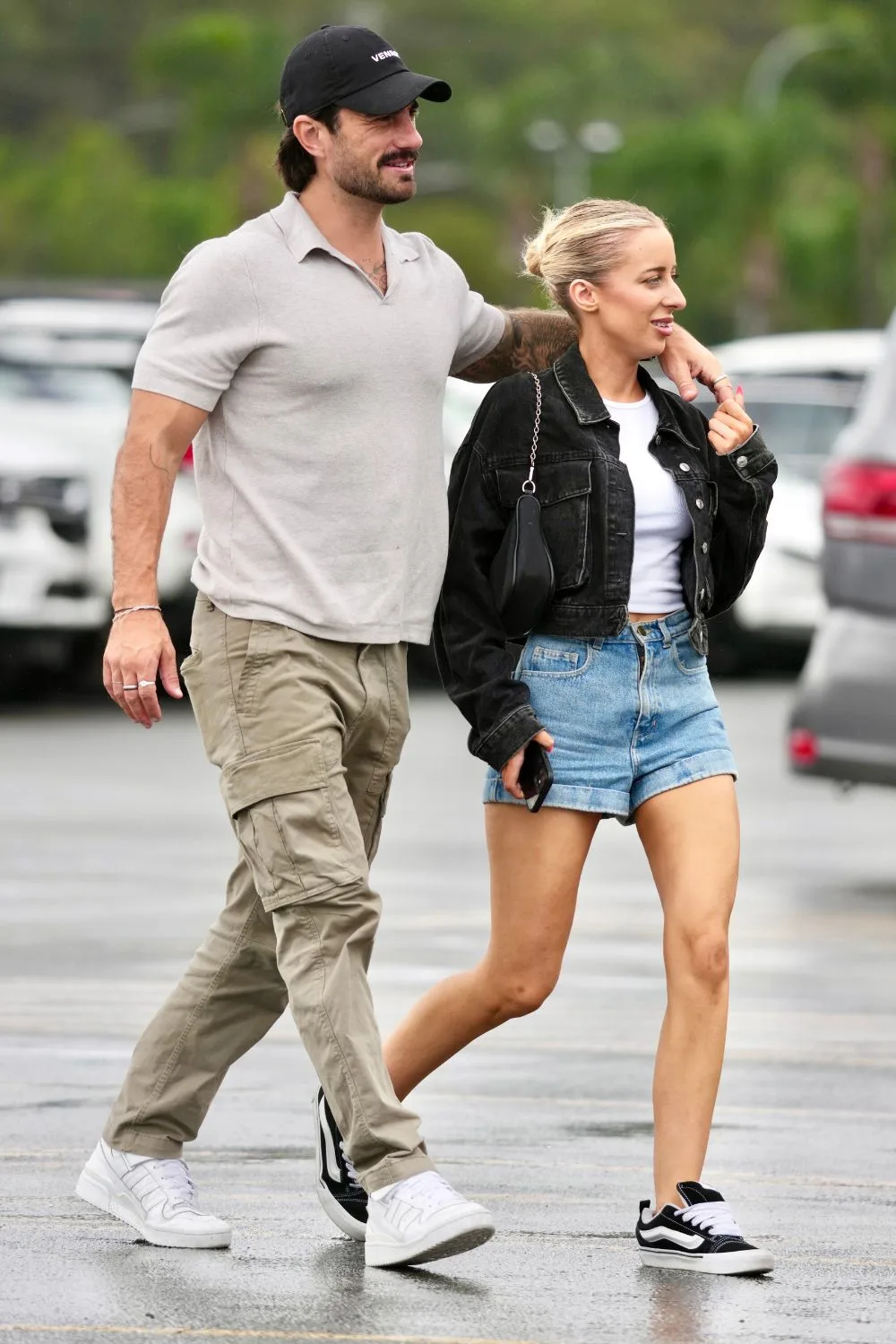 Jamie and Eliot walking together