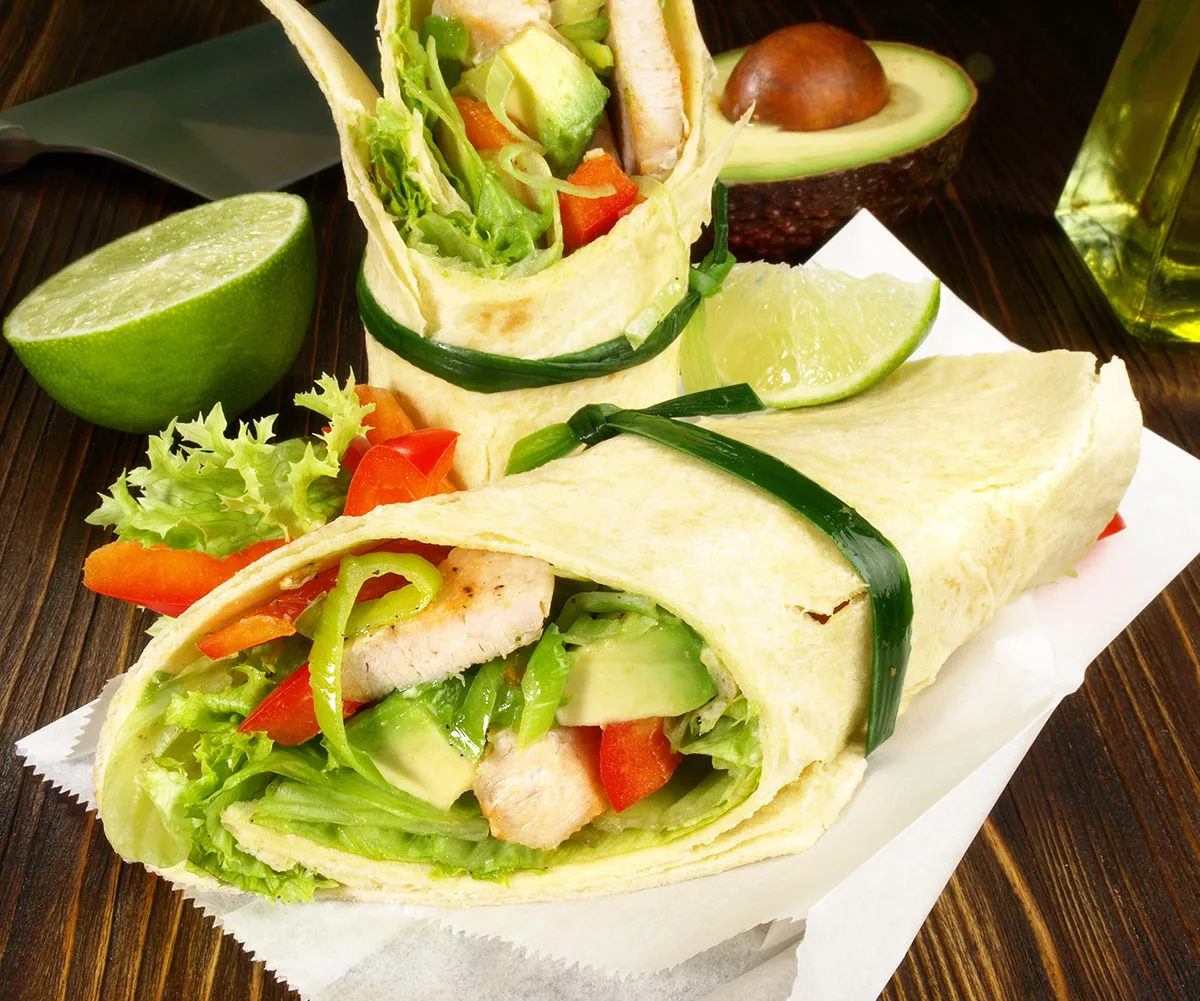 Chicken Wrap with Avocado. (Image: Getty Images)