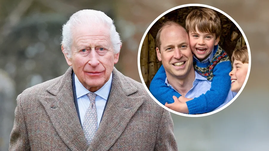 King Charles with William and Prince Louis.