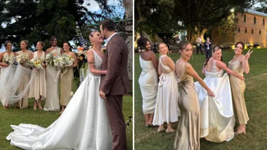 Sophie Delezio ties the knot to her long term partner Joseph Salerno in the Hunter Valley