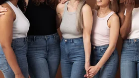 Women wearing jeans