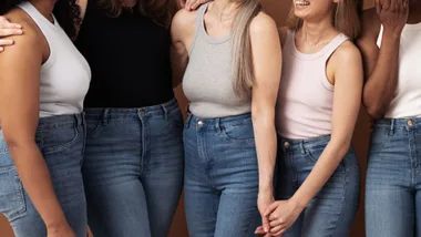 Women wearing jeans