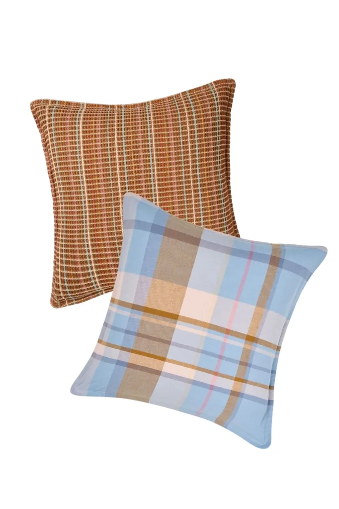 Linen House check cushions
