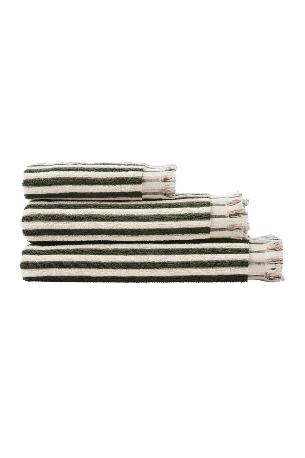 Adairs European Sophia Spinach & Bran Turkish Cotton Towel Range 