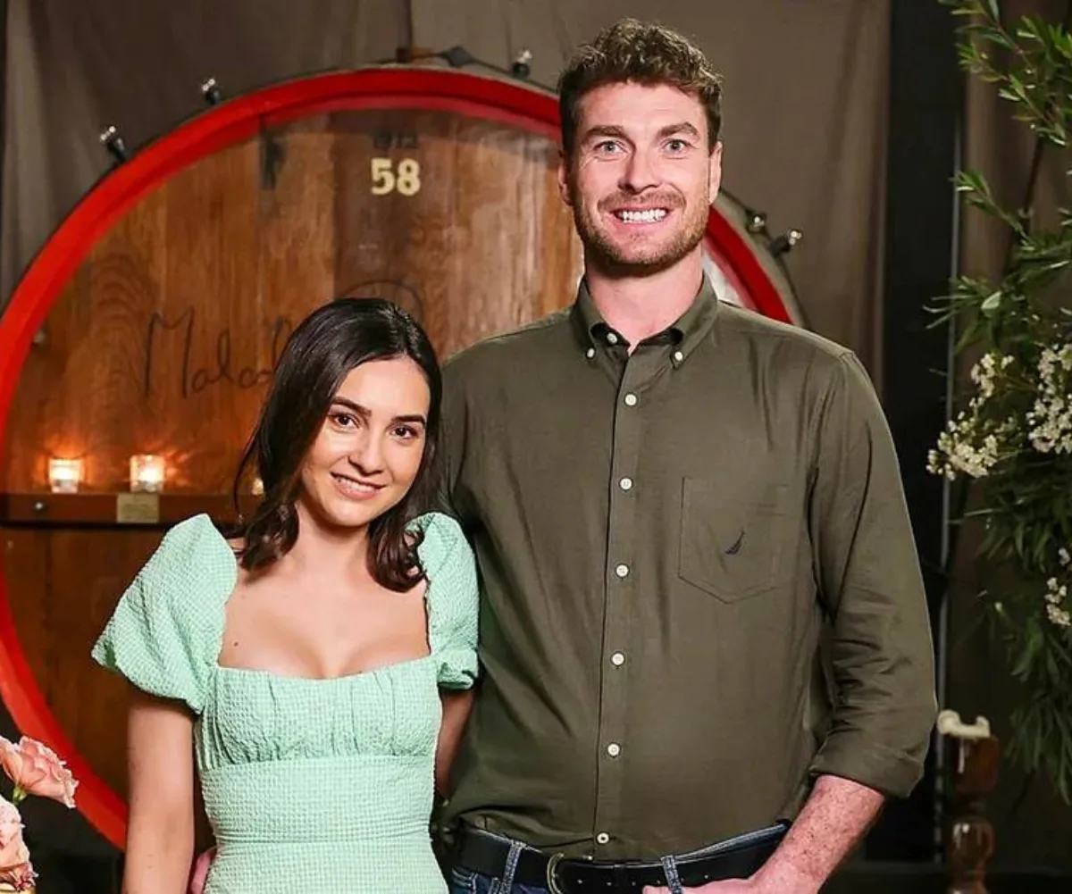 Secret meet-ups! Farmer Thomas has revealed he met up with former contestant Claire. (Image: Channel 7 publicity)