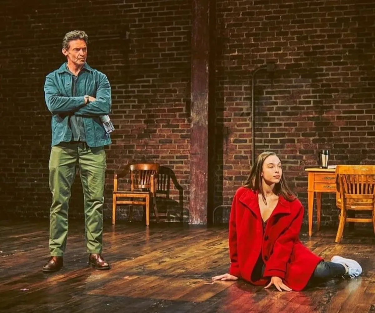 Focusing on work! Hugh is starring on Broadway at the moment.