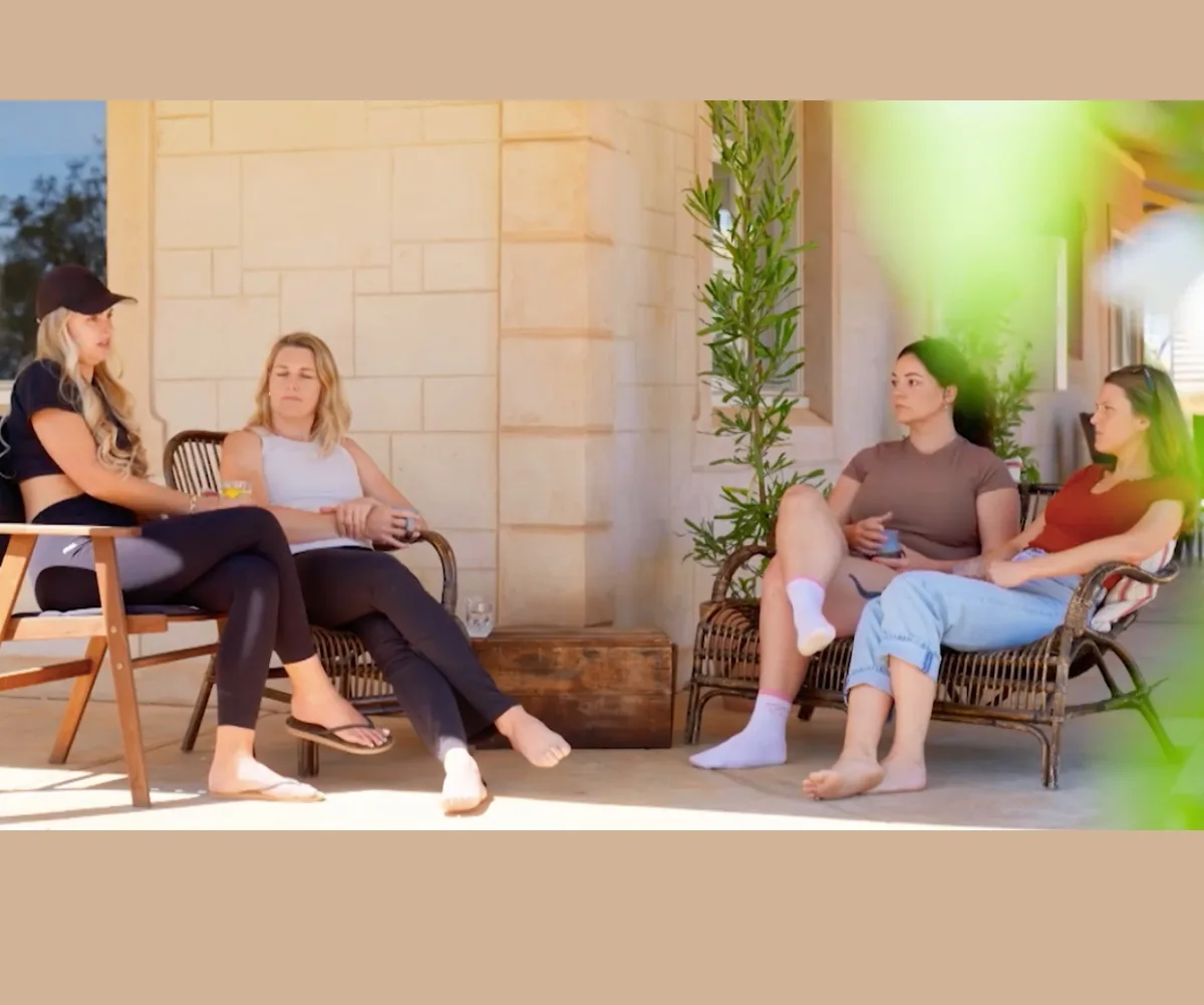 Farmer Thomas' remaining ladies sit around at the farm