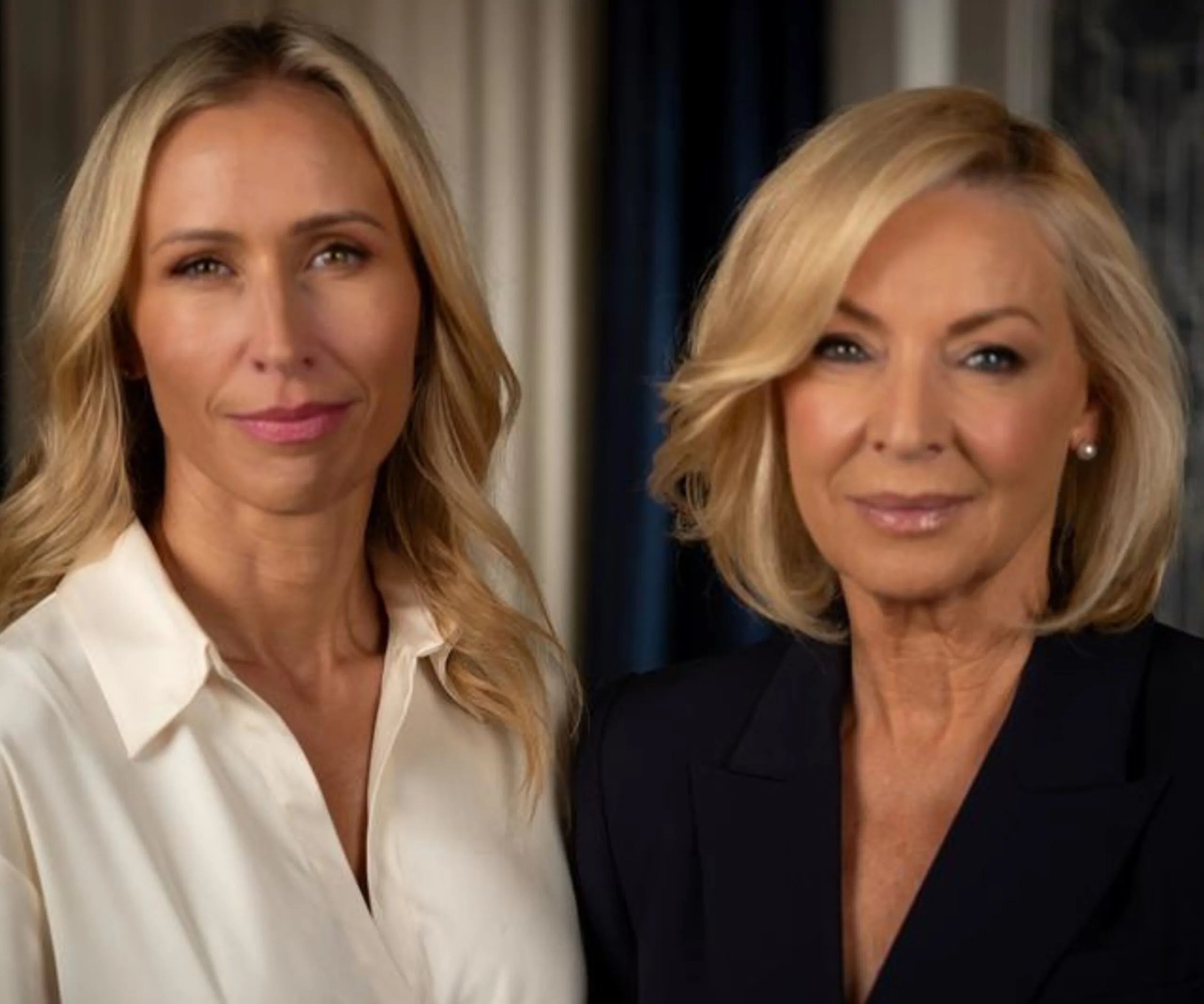 Crisis meetings: Despite the hype, Liz's interview with Jock Zonfrillo's widow Lauren didn't draw in big ratings. (Image: Seven)