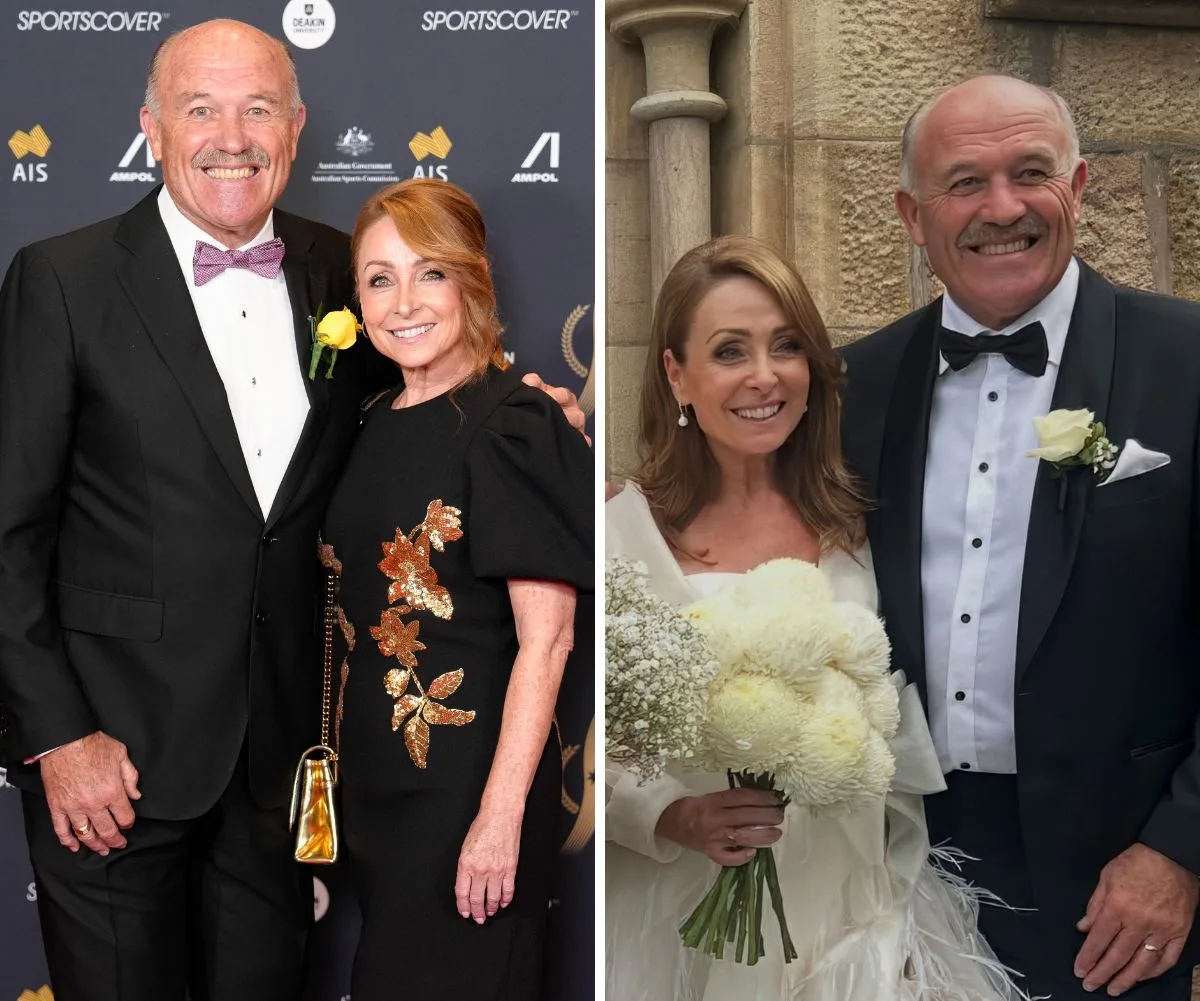 Wally Lewis and his new wife, Lynda Adams