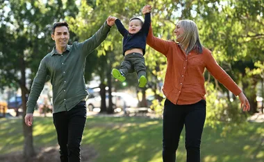 Angus, Noah and Rebecca. (Image: Lyndon Mechielsen)