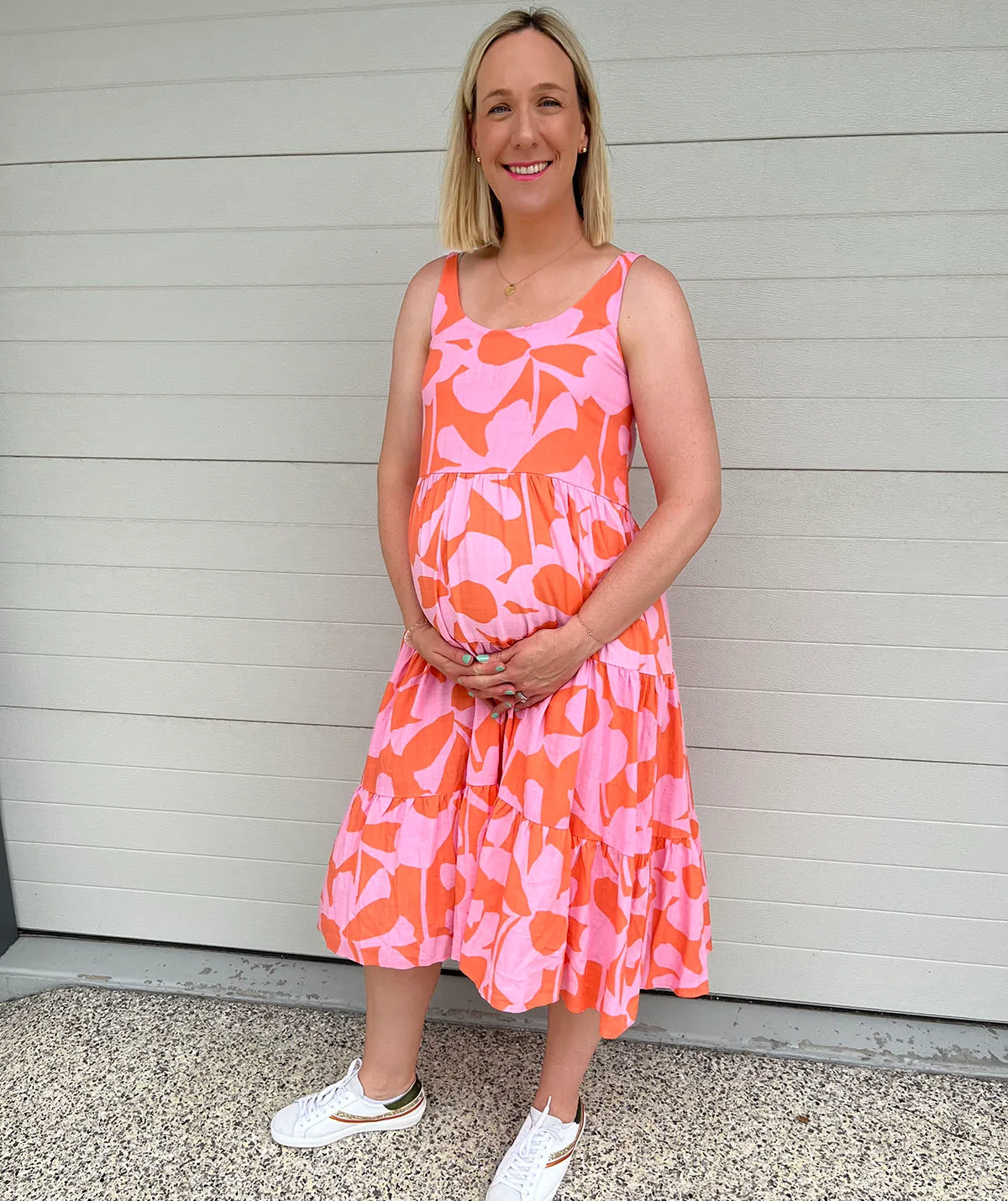 Me at 7 months pregnant, 2021. (Image: Supplied)