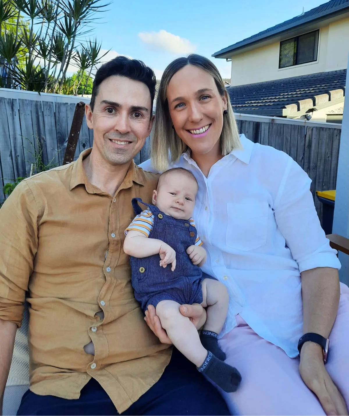 Angus, Noah and I at a friends BBQ. (Image: Supplied)
