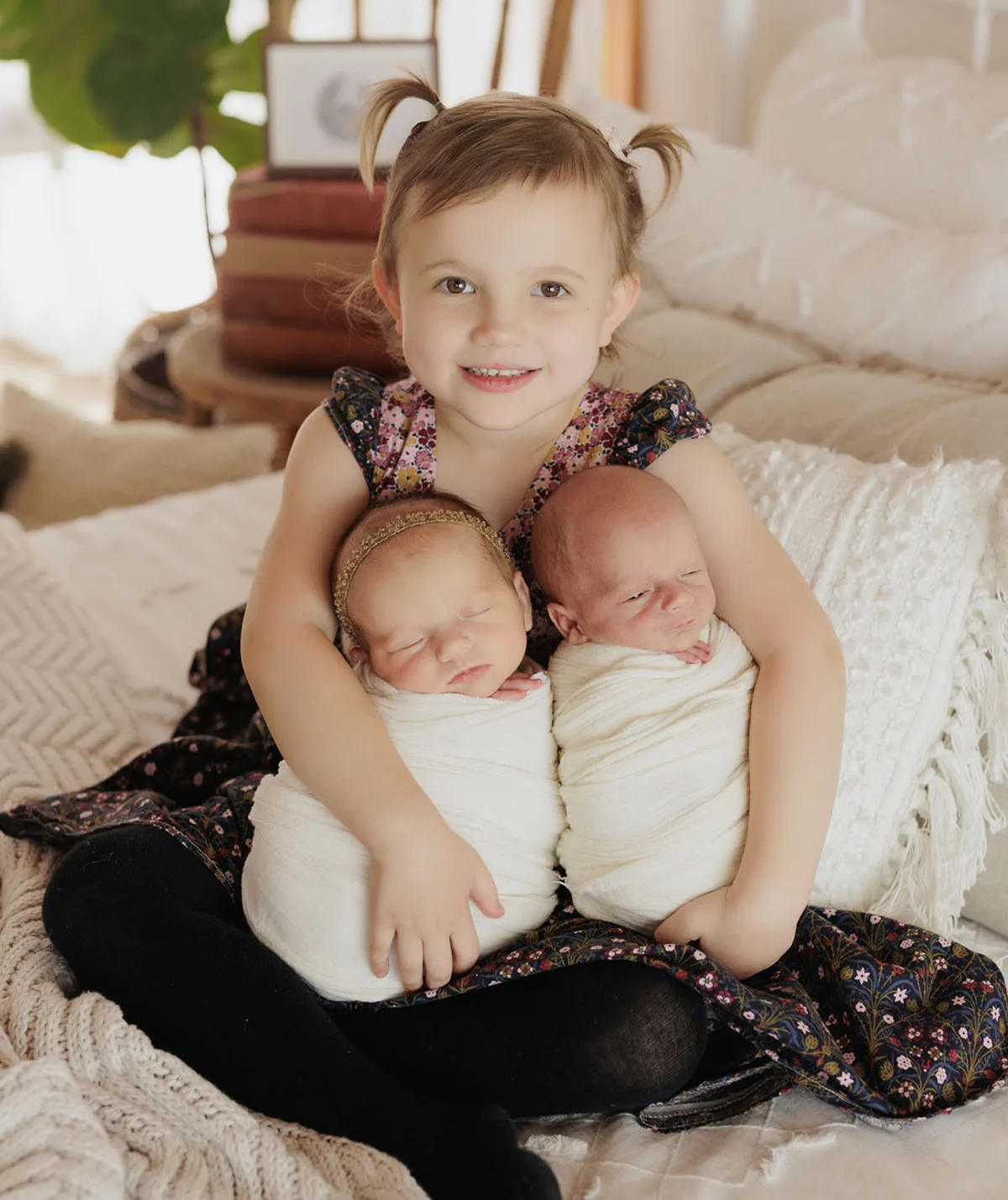Georgia with Poppy and Michael. (Image: Little Brown Rabbit Photography)