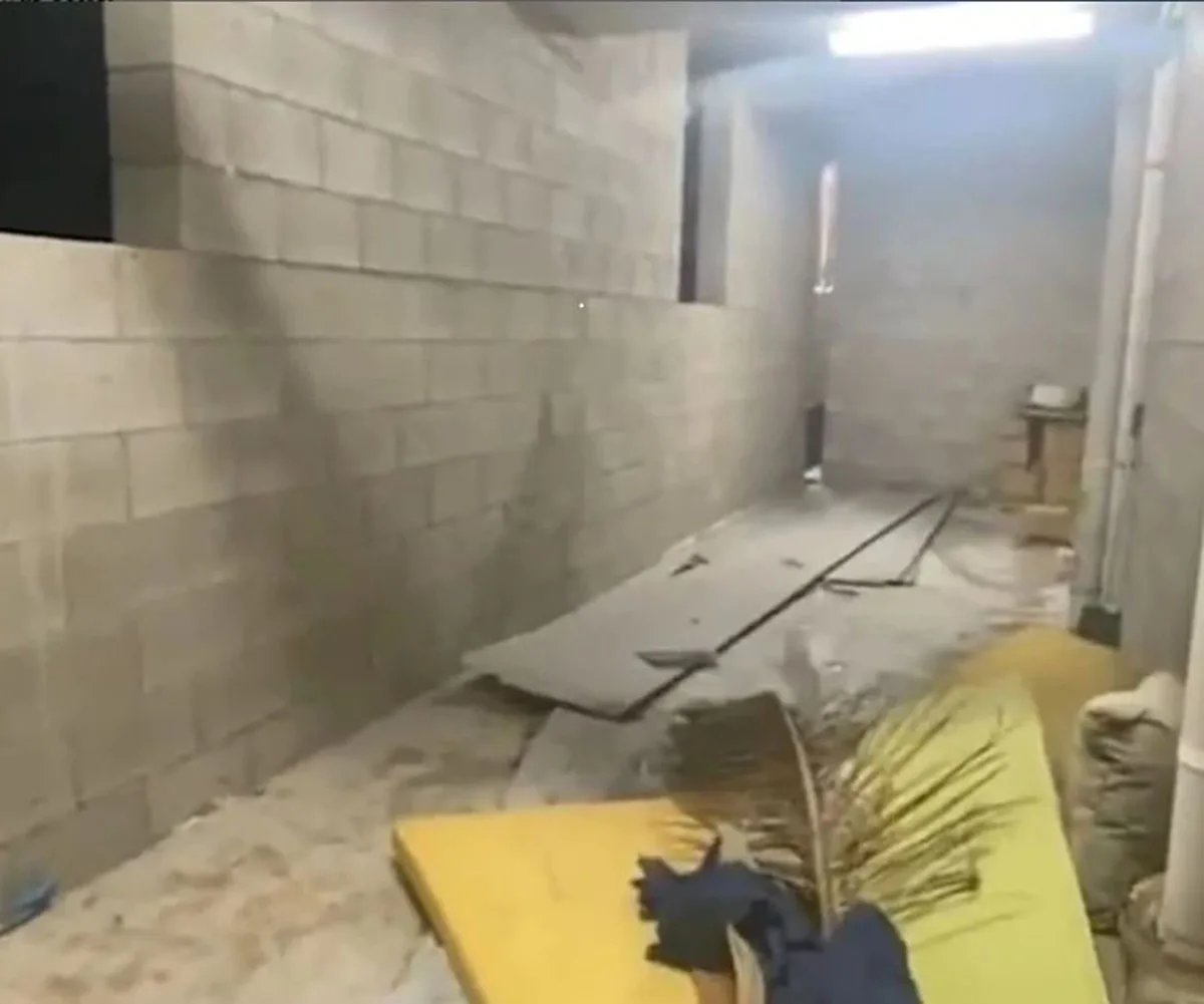 The area in which Tanya Lee Glover’s body was found, behind a Besser block wall. (Image: Supplied)