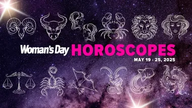 A starry night sky featuring all the zodiac signs representing the horoscopes for this week