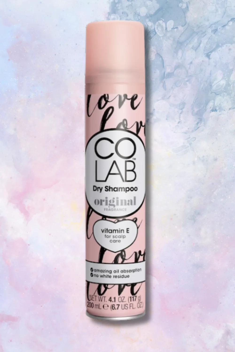 COLAB Dry Shampoo Original on marble background