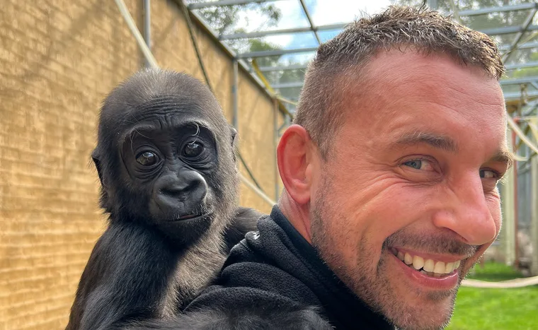 Chad Staples with Kaius. (Image: Supplied)